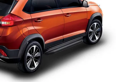 Порог-площадка "Premium-Black" A173ALB + комплект крепежа, RIVAL, Chery Tiggo 2 2017-