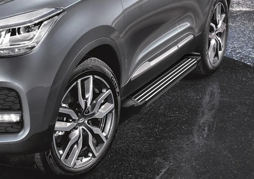 Порог-площадка "Black" F173ALB + комплект крепежа, RIVAL, Chery Tiggo 4 2019-