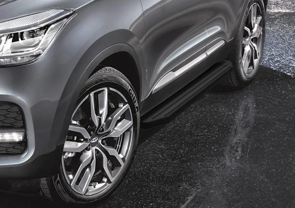 Порог-площадка "Premium-Black" A173ALB + комплект крепежа, RIVAL, Chery Tiggo 4 2019-