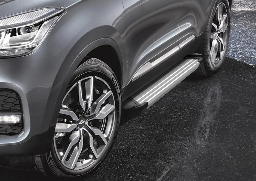 Порог-площадка "Silver" F173AL + комплект крепежа, RIVAL, Chery Tiggo 4 2019-