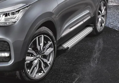 Порог-площадка "Silver" F173AL + комплект крепежа, RIVAL, Chery Tiggo 4 2019-