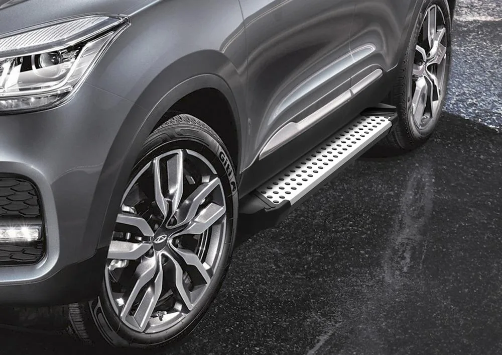 Порог-площадка "Bmw-Style" D173AL + комплект крепежа, RIVAL, Chery Tiggo 4 2019-