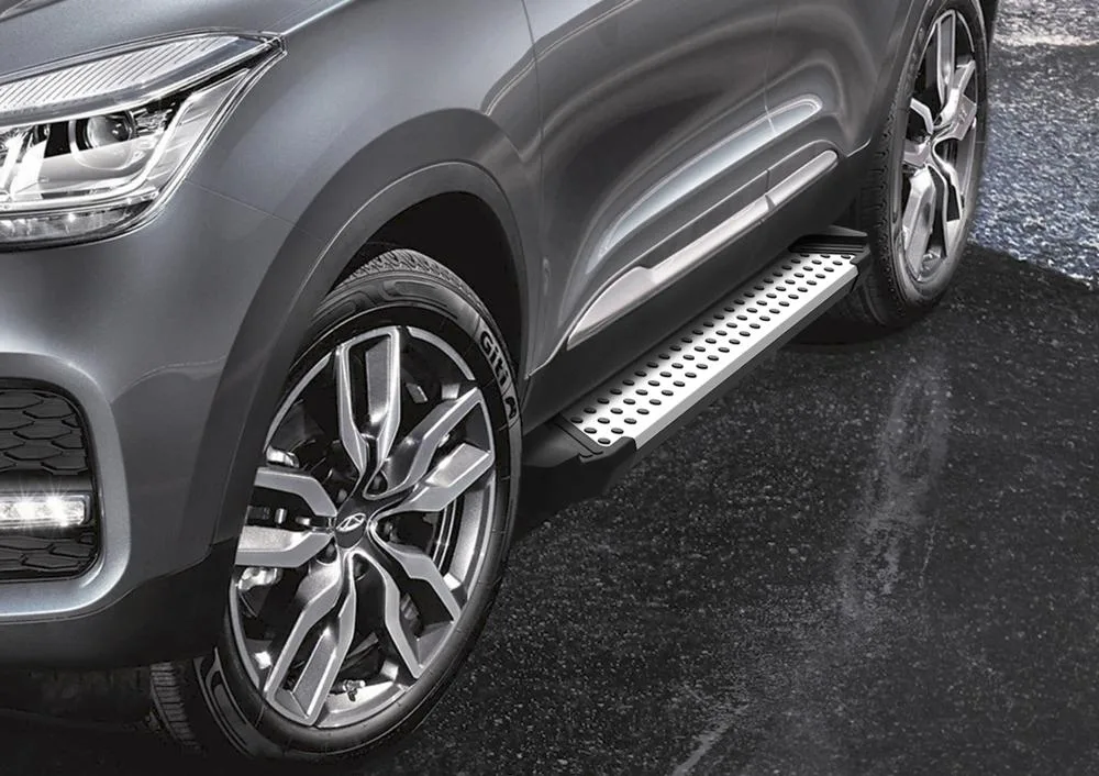Порог-площадка "Bmw-Style" D173AL + комплект крепежа, RIVAL, Chery Tiggo 4 2019-