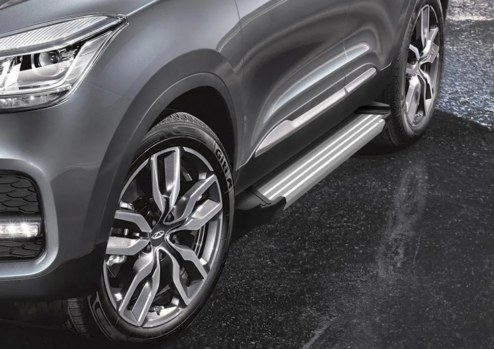 Порог-площадка "Silver" F173AL + комплект крепежа, RIVAL, Chery Tiggo 4 2019-