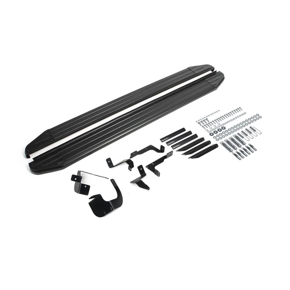 Порог-площадка "Premium-Black" A173ALB + комплект крепежа, RIVAL, Chevrolet Equinox, 2020-