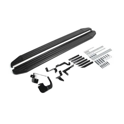 Порог-площадка "Premium-Black" A173ALB + комплект крепежа, RIVAL, Chevrolet Equinox, 2020-