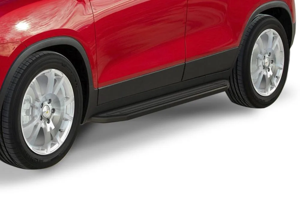 Порог-площадка "Premium-Black" A160ALB + комплект крепежа, RIVAL, Opel Mokka 2012-2016/Chevrolet Tracker 2012-