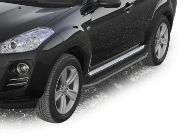 Порог-площадка "Premium" A173ALP + комплект крепежа, RIVAL, Mitsubishi ASX 2010-2013-2015; 2017-