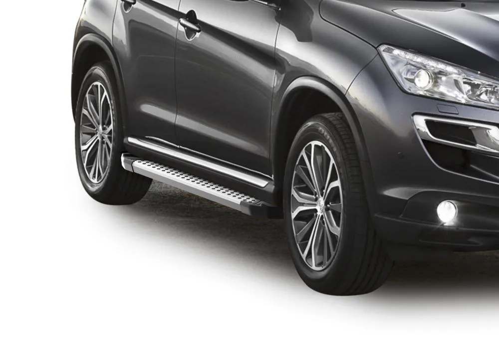 Порог-площадка "Bmw-Style" D173AL + комплект крепежа, RIVAL, Mitsubishi ASX 2010-2013-2015; 2017-