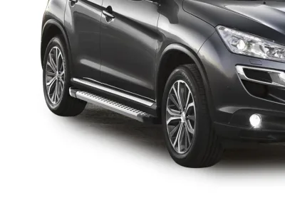 Порог-площадка "Bmw-Style" D173AL + комплект крепежа, RIVAL, Mitsubishi ASX 2010-2013-2015; 2017-