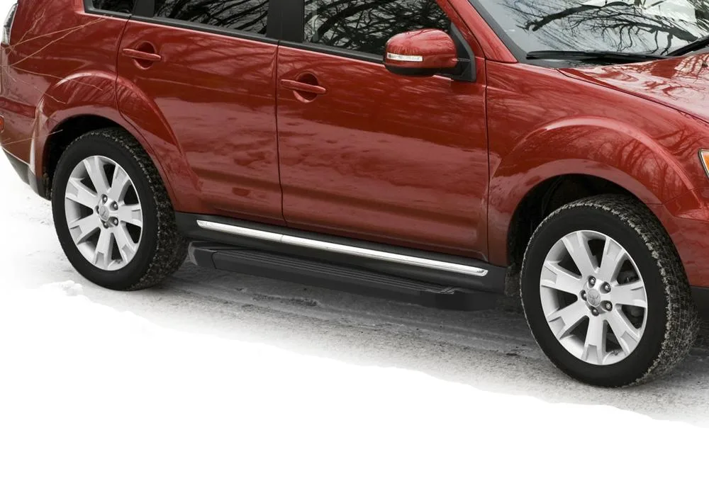 Порог-площадка "Black" F173ALB + комплект крепежа, RIVAL, Mitsubishi ASX 2010-2013-2015; 2017-
