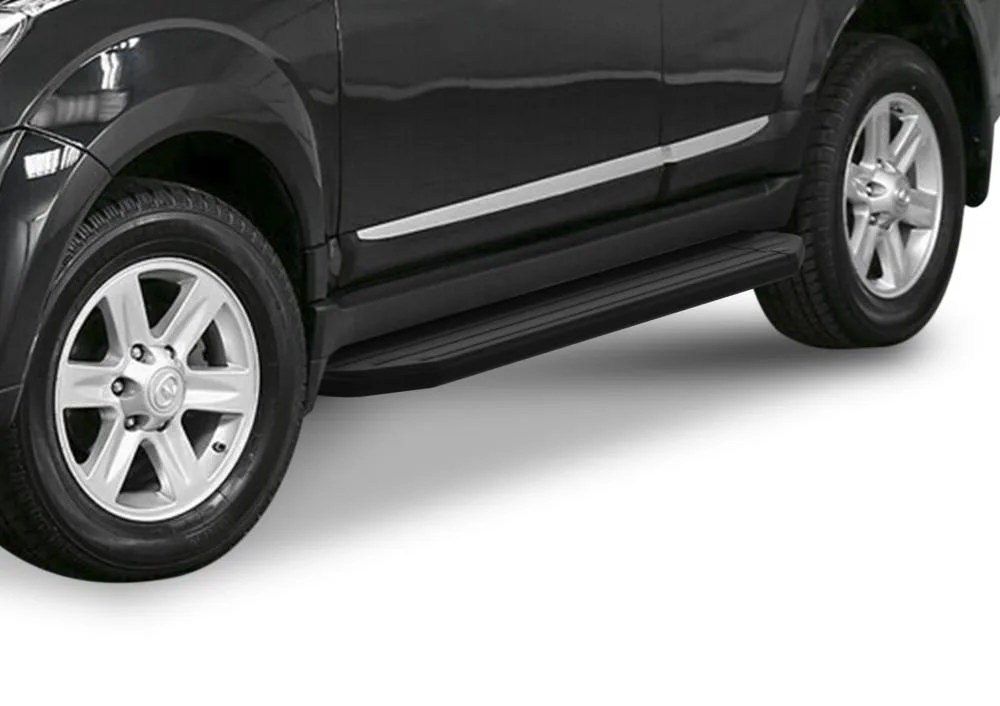 Порог-площадка "Premium-Black" A173ALB + комплект крепежа, RIVAL, Great Wall Hover H3 2010-2014-2016