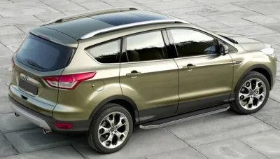 Порог-площадка "Premium" A173ALP + комплект крепежа, RIVAL, Ford Kuga 2008-2013