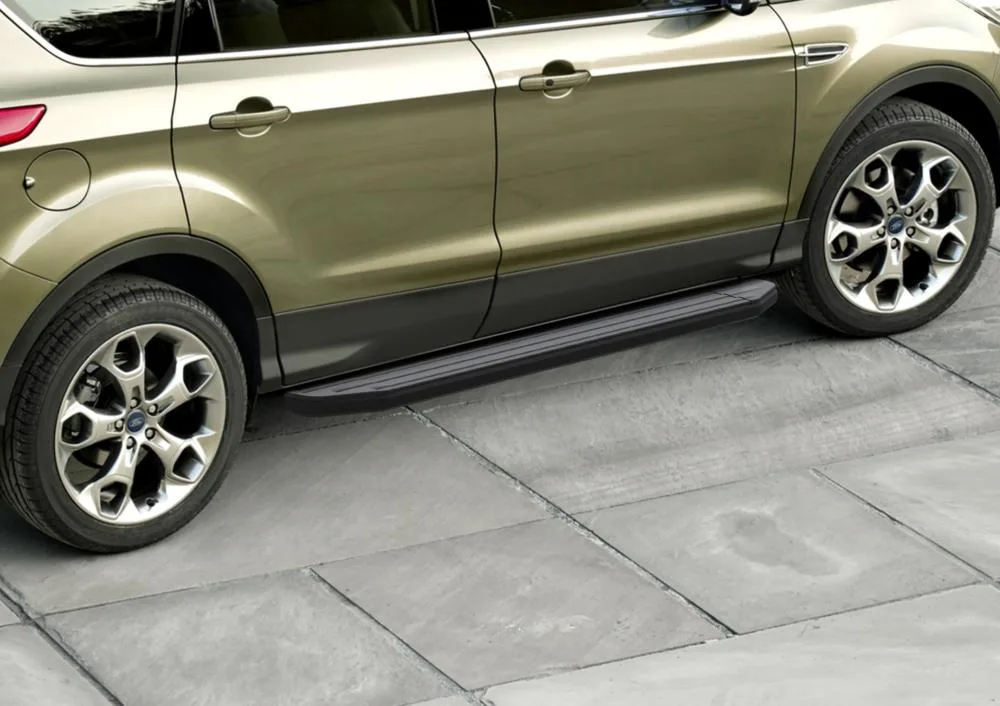 Порог-площадка "Premium-Black" A173ALB + комплект крепежа, RIVAL, Ford Kuga 2008-2013