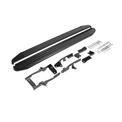 Порог-площадка "Premium-Black" A180ALB + комплект крепежа, RIVAL, Ford Kuga 2013-2016-