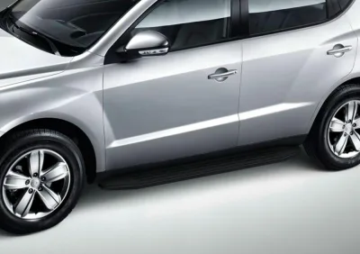 Порог-площадка "Premium-Black" A173ALB + комплект крепежа, RIVAL, Geely Emgrand X7 2013-2016-