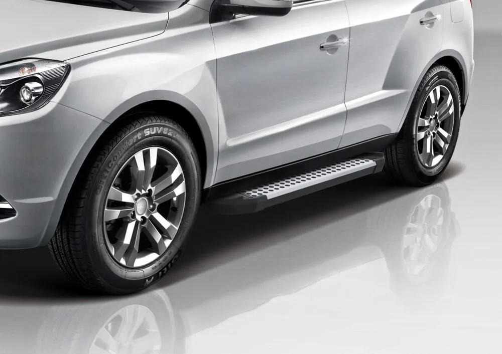 Порог-площадка "Bmw-Style" D173AL + комплект крепежа, RIVAL, Geely Emgrand X7 2013-2016-