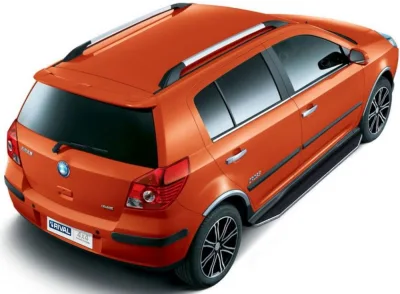 Порог-площадка "Premium" A173ALP + комплект крепежа, RIVAL, Geely MK Cross 2011-2016