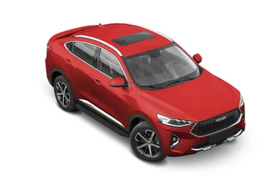 Порог-площадка "Premium-Black" A180ALB + комплект крепежа, RIVAL, Haval H7 2019-, Haval F7x 2019-