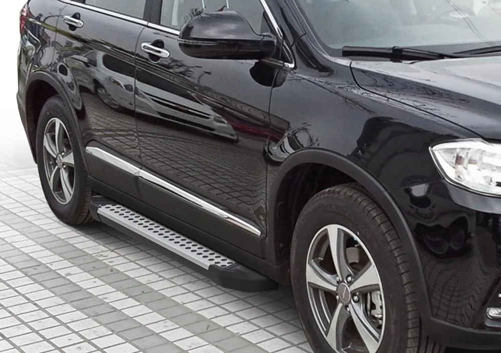 Порог-площадка "Bmw-Style" D173AL + комплект крепежа, RIVAL, Haval H6 2014-