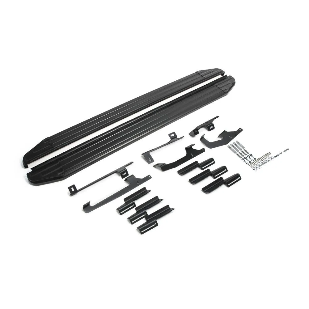 Порог-площадка "Premium-Black" A180ALB + комплект крепежа, RIVAL, Haval Jolion 2021-