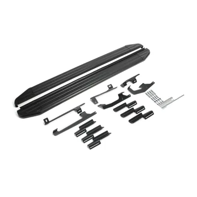 Порог-площадка "Premium-Black" A180ALB + комплект крепежа, RIVAL, Haval Jolion 2021-