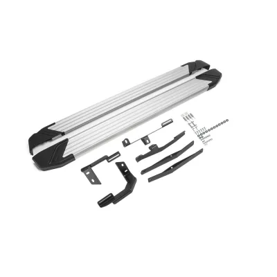 Порог-площадка "Silver" F173AL + комплект крепежа, RIVAL, Hawtai Boliger 2014-2020