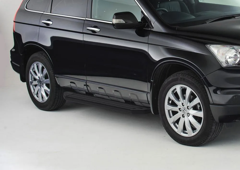 Порог-площадка "Premium-Black" A173ALB + комплект крепежа, RIVAL, Honda CR-V 2007-2010-2012