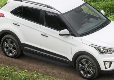 Порог-площадка "Premium-Black" A173ALB + комплект крепежа, RIVAL, Hyundai Creta 2016-