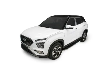 Порог-площадка "Premium" A173ALP + комплект крепежа, RIVAL, Hyundai Creta 2021-