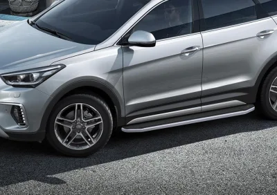 Порог-площадка "Premium" A180ALP + комплект крепежа, RIVAL, Hyundai Grand Santa Fe 2012-2016-