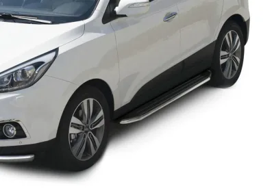 Порог-площадка "Premium" A173ALP + комплект крепежа, RIVAL, Hyundai ix35 2010-2013-2015 / Kia Sportage 2010-