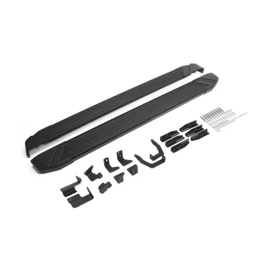 Порог-площадка "Black" F193ALB + комплект крепежа, RIVAL, Hyundai Polisade 2020-