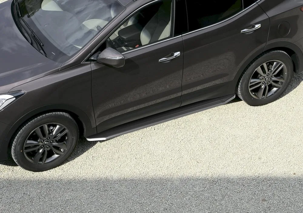 Порог-площадка "Premium" A173ALP + комплект крепежа, RIVAL, Hyundai Santa Fe 2006-2010-2012