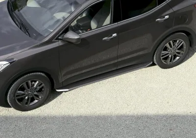 Порог-площадка "Premium" A173ALP + комплект крепежа, RIVAL, Hyundai Santa Fe 2006-2010-2012