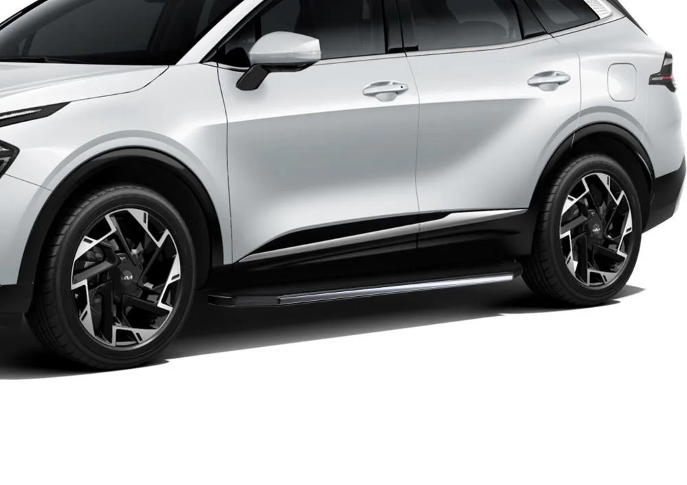 Порог-площадка "Premium" A180ALP + комплект крепежа, RIVAL, Kia Sportage 2021-, V - 2.5, Hyundai Tucson 2021-, Hyundai Santa Fe 2021-