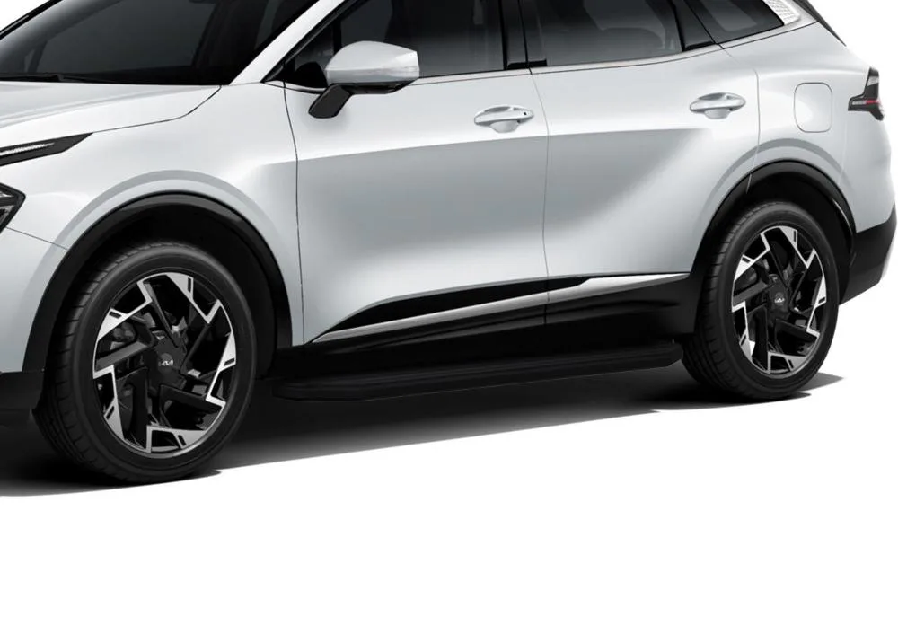 Порог-площадка "Premium-Black" A180ALB + комплект крепежа, RIVAL, Kia Sportage 2021-, V - 2.5, Hyundai Tucson 2021-, Hyundai Santa Fe 2021-