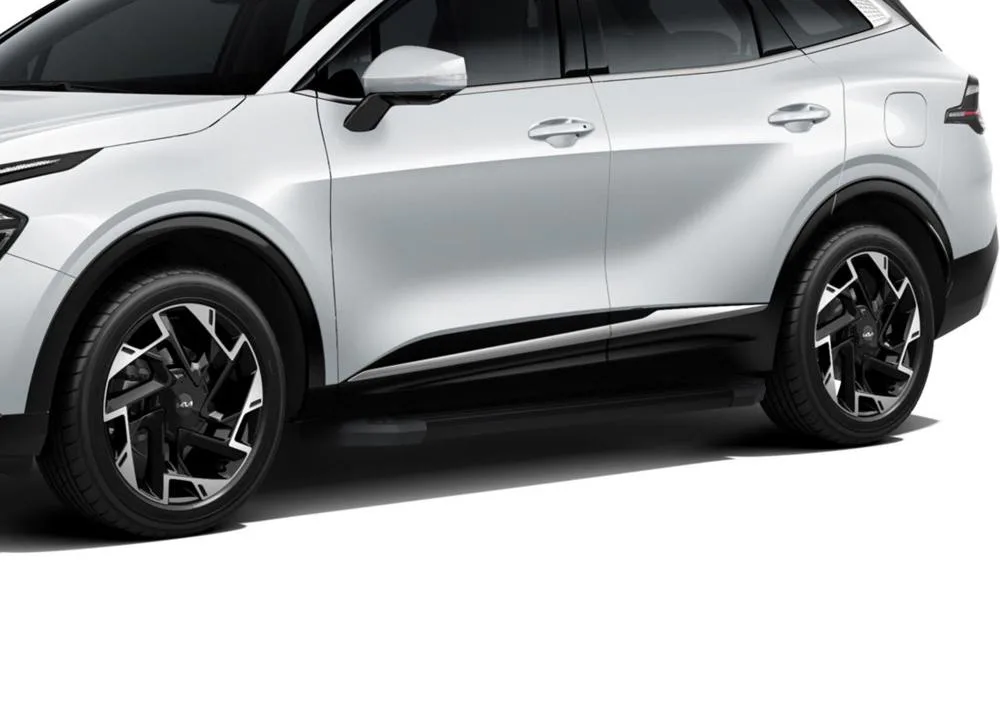 Порог-площадка "Black" F180ALB + комплект крепежа, RIVAL, Kia Sportage 2021-, V - 2.5 Hyundai Tucson 2021-, Hyundai Santa Fe 2021-