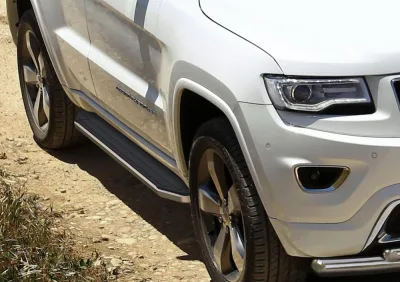 Порог-площадка "Premium" A160ALP + комплект крепежа, RIVAL, Jeep Grand Cherokee 2010-2013-2018