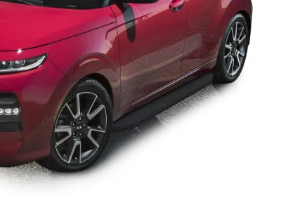 Порог-площадка "Premium-Black" A180ALB + комплект крепежа, RIVAL, Kia Soul 2019-, Kia Seltos 2019-