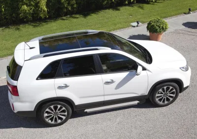 Порог-площадка "Silver" F173AL + комплект крепежа, RIVAL, Kia Sorento 2012-