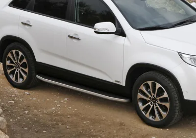 Порог-площадка "Premium" A173ALP + комплект крепежа, RIVAL, Kia Sorento 2012-