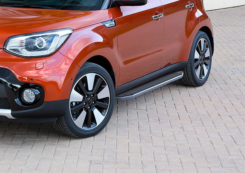 Порог-площадка "Premium" A173ALP + комплект крепежа, RIVAL, Kia Soul 2017-2019