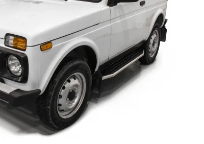 Порог-площадка "Premium" A128ALP + комплект крепежа, RIVAL, Lada 4x4 1993-