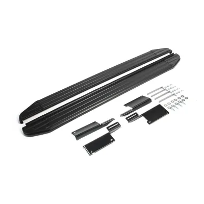 Порог-площадка "Premium-Black" A180ALB + комплект крепежа, RIVAL, Lada 4x4 5D1993-/Lada 4x4 Urban 5D