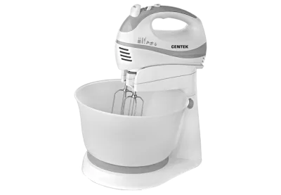 Миксер с чашей Centek CT-1105 (белый/серый) 320Вт, 3.5л,