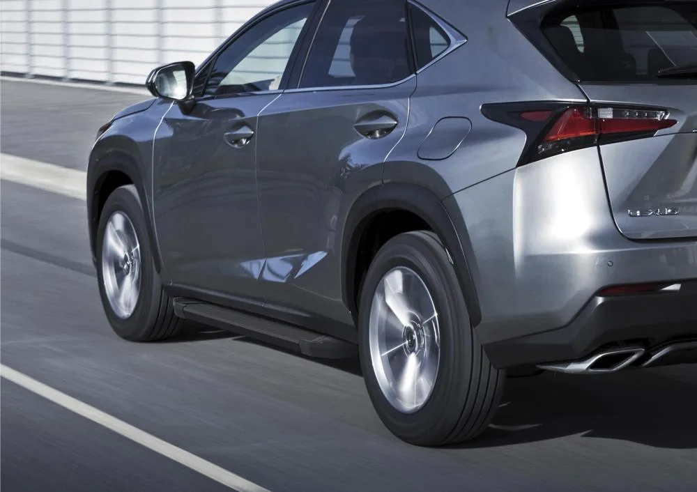 Порог-площадка "Black" F173ALB + комплект крепежа, RIVAL, Lexus NX 2014-2017