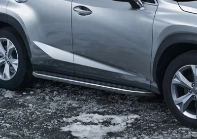 Порог-площадка "Premium" A173ALP + комплект крепежа, RIVAL, Lexus NX 2014-2017