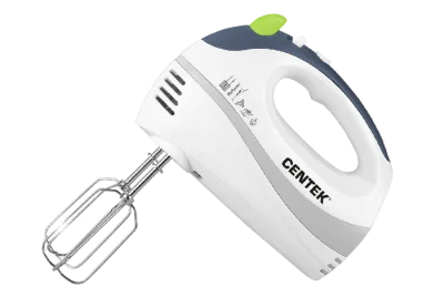 Миксер Centek CT-1104 (белый/серый) 280Вт, 5 скоростей+турбо, взбивание/замешивание