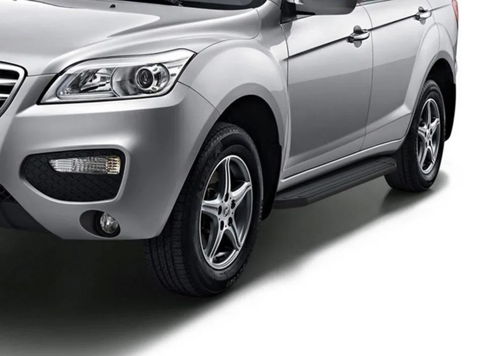 Порог-площадка "Premium-Black" A160ALB + комплект крепежа, RIVAL, Lifan X60 2012-2016